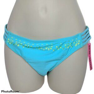 NWT Bikini Nation Laser Cutout Hipster Bikini Med